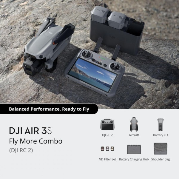 Квадрокоптер DJI Air 3S Fly More Combo DJI RC 2 (CP.MA.00000816.02)