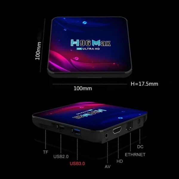 Стаціонарний медіаплеєр H96 Max V11 4/64GB