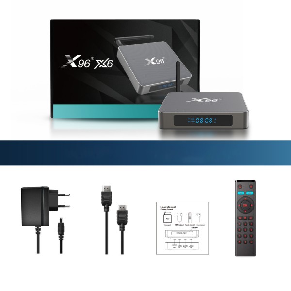 Стаціонарний медіаплеєр X96 X6 8/64GB