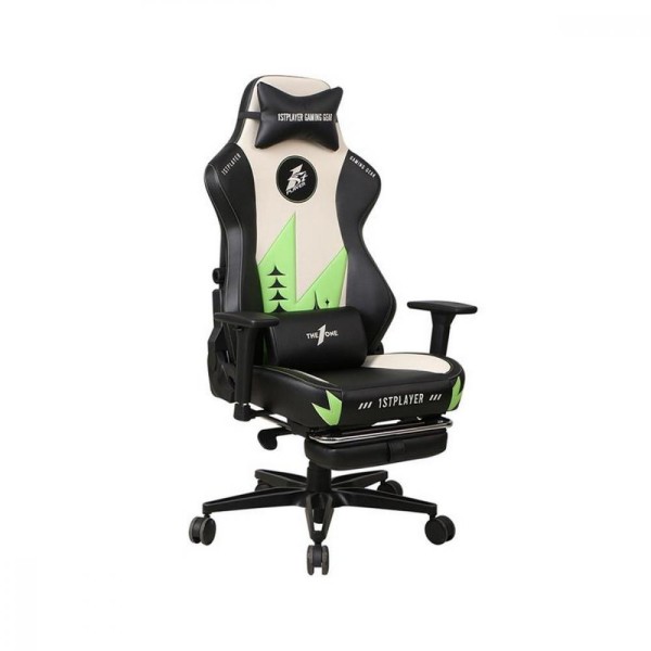 Комп'ютерне крісло для геймера 1STPLAYER Duke Black/White/Green