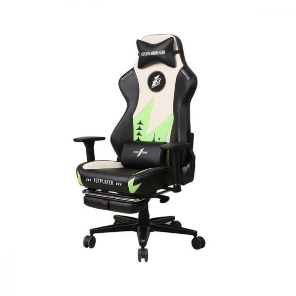 Комп'ютерне крісло для геймера 1STPLAYER Duke Black/White/Green