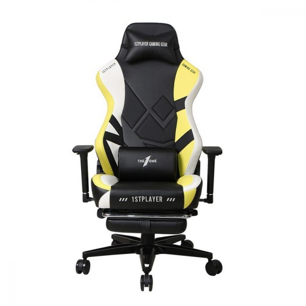 Комп'ютерне крісло для геймера 1STPLAYER Duke Black/White/Yellow