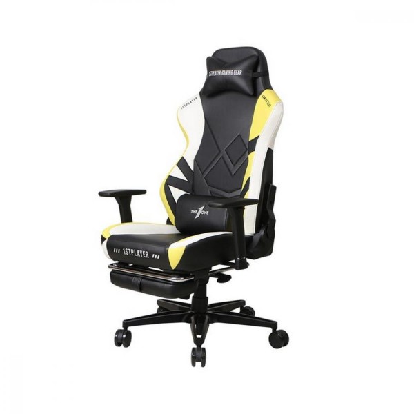 Комп'ютерне крісло для геймера 1STPLAYER Duke Black/White/Yellow