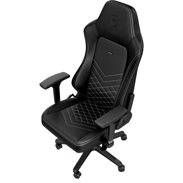 Комп'ютерне крісло для геймера Noblechairs Hero PU leather black/platinum white (NBL-HRO-PU-BPW)