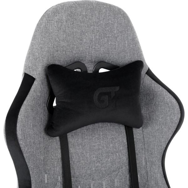 Комп'ютерне крісло для геймера GT Racer X-2324 Fabric Gray/Black Suede