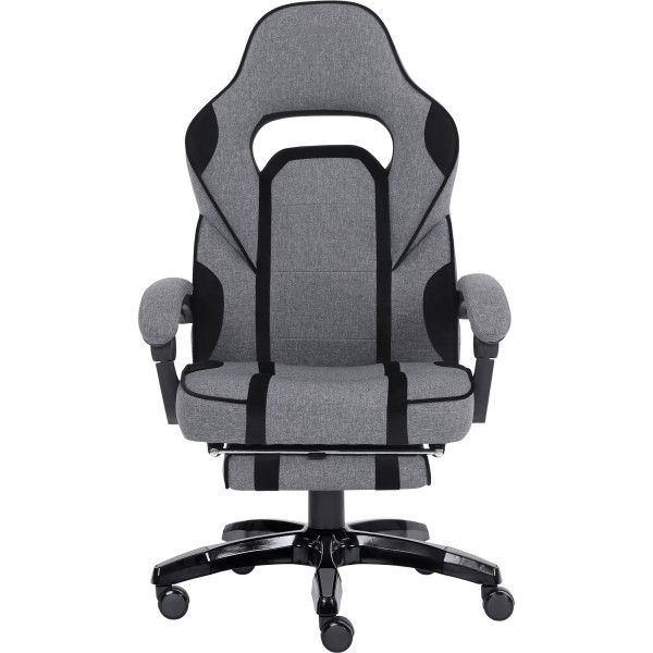 комп'ютерне крісло для геймера GT Racer X-2749-1 Fabric Gray\Black Suede