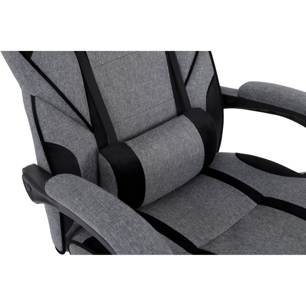 комп'ютерне крісло для геймера GT Racer X-2749-1 Fabric Gray\Black Suede