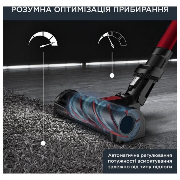 Вертикальний + ручний пилосос (2в1) Rowenta X-Force Flex 12.60 Animal Care Red RH98A9WO