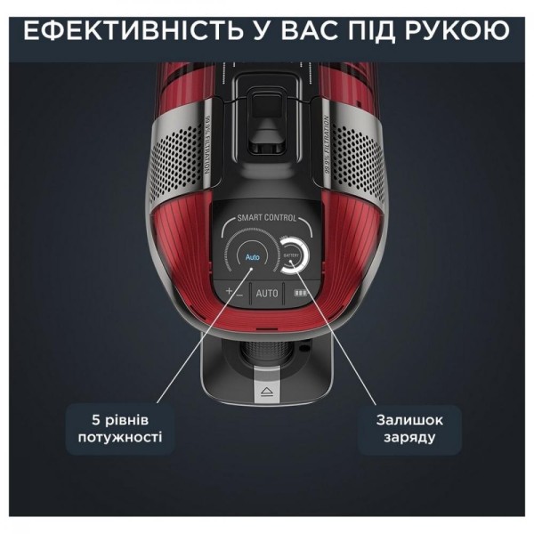 Вертикальний + ручний пилосос (2в1) Rowenta X-Force Flex 12.60 Animal Care Red RH98A9WO