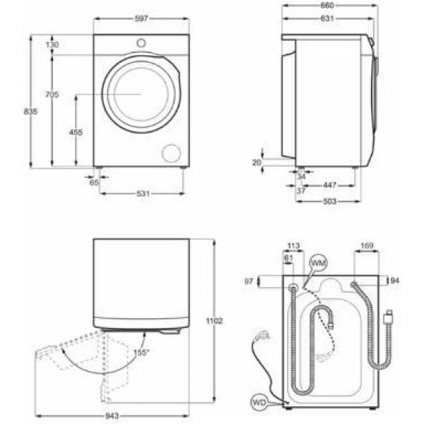 Прально-сушильна машина автоматична Electrolux EW7W4602U