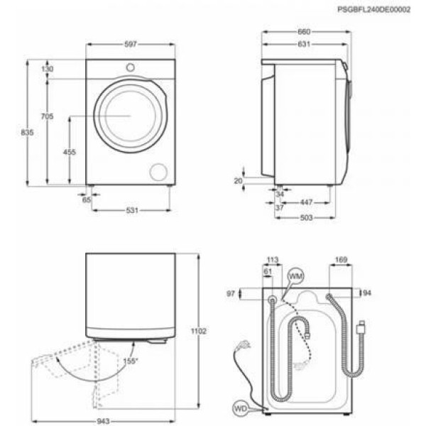 Прально-сушильна машина автоматична Electrolux EW8W7607QU
