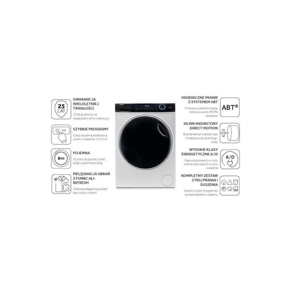 Прально-сушильна машина автоматична Haier HWD80-B14979