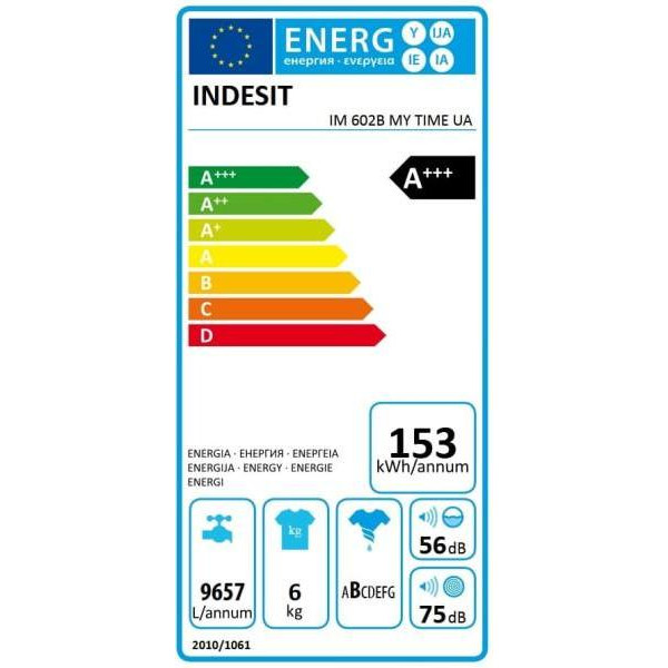 Пральна машина автоматична Indesit IM 602B MY TIME UA