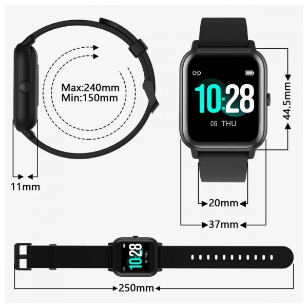 Смарт-часи Blackview R30 Black (6931548315063)