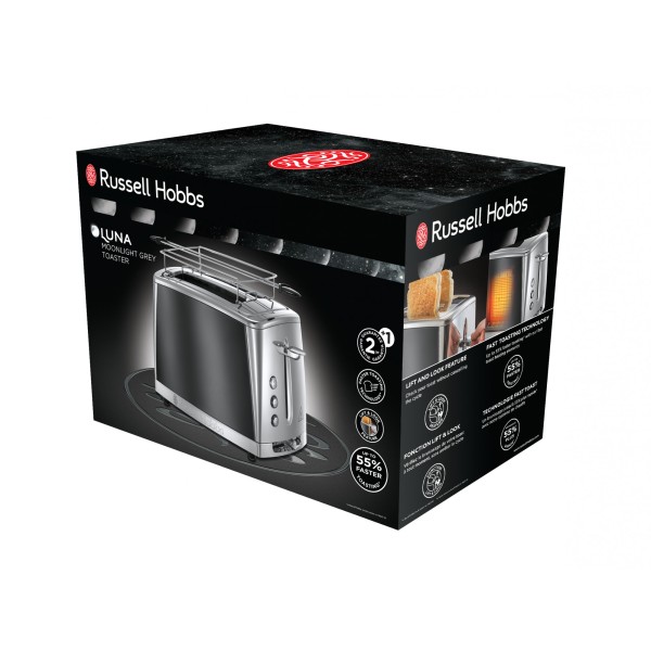 Тостер Russell Hobbs Luna Moonlight Grey 23221-56