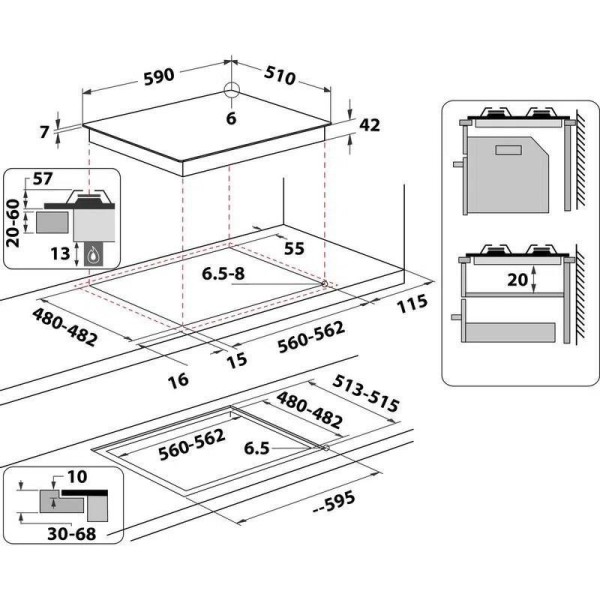 Газова варильна поверхня Whirlpool AKTL 629/NB1