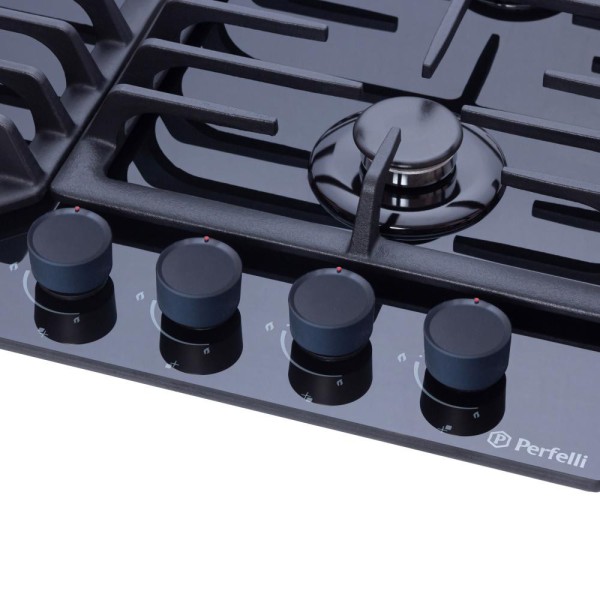 Варильна поверхня газова Perfelli DIAMOND G69C NERO