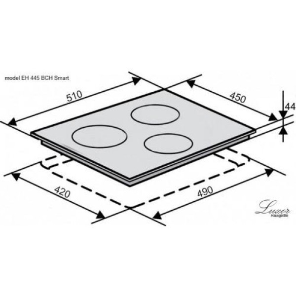 Електрична варильна поверхня LUXOR Hausgerate EH 445 Black CH Kompact S
