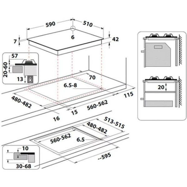 Варильна поверхня газова Whirlpool GOA 6425/NB1