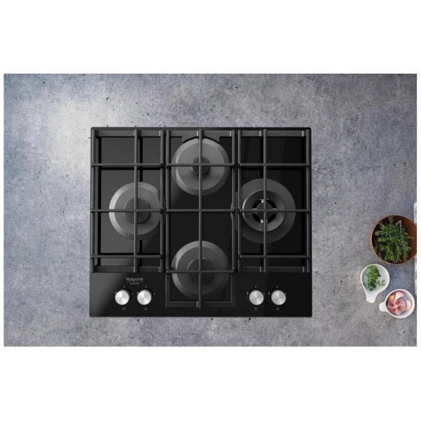 Варильна поверхня газова Hotpoint-Ariston HAGS 62F/BK