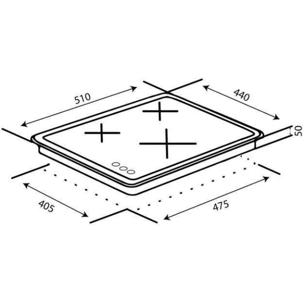Варильна поверхня газова Ventolux HG430-L3 CEST (BK)