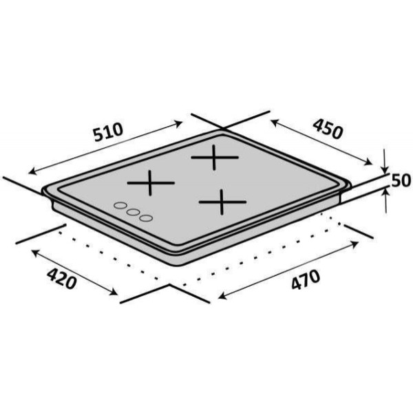 Варильна поверхня газова Ventolux HG430 CS (X) 7