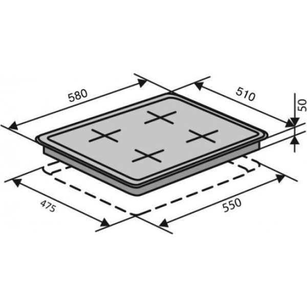 Газова варильна поверхня Ventolux HG640 B2 C (BK)