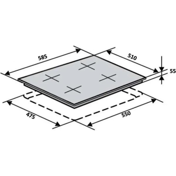 Газова варильна поверхня Ventolux HG L8G CEST (MBG)