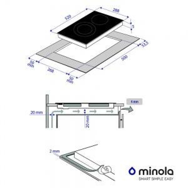 Варильна поверхня електрична Minola MVH 3242 GBL
