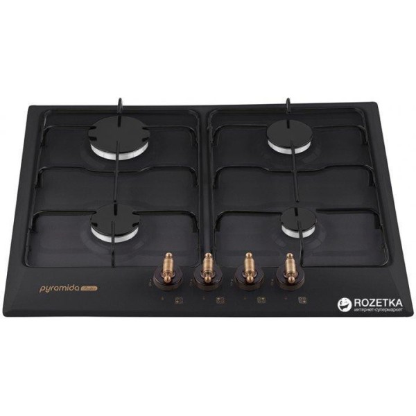 Газова варильна поверхня Pyramida PFE 644 Black RUSTICO