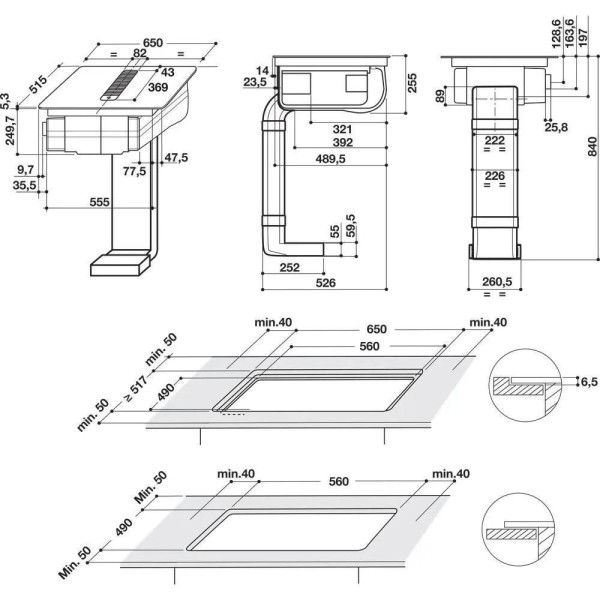 Індукційна варильна поверхня Whirlpool WVH 1065B F KIT