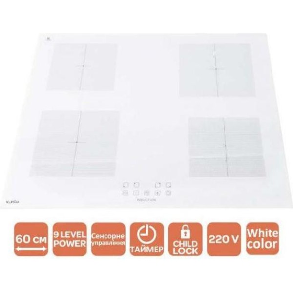 Индукционная варочная поверхность Ventolux HI 64 WH TC