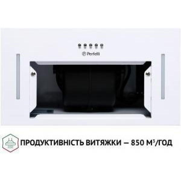 Витяжка вбудована Perfelli BI 5453 WH 850 LED Strip