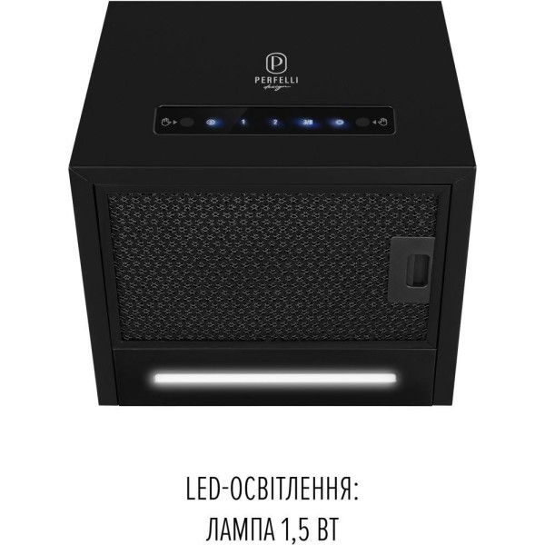 Витяжка декоративна Perfelli DESIGN ISOLA 35 NERO SILENZIO