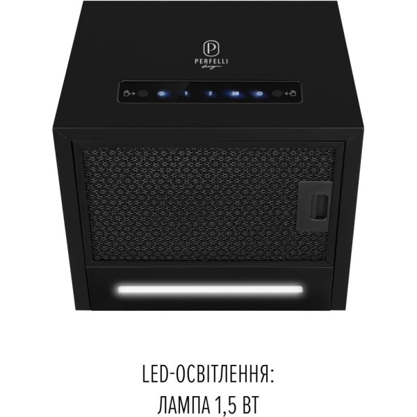 Витяжка декоративна Perfelli DESIGN QUADRO 36 NERO SILENZIO