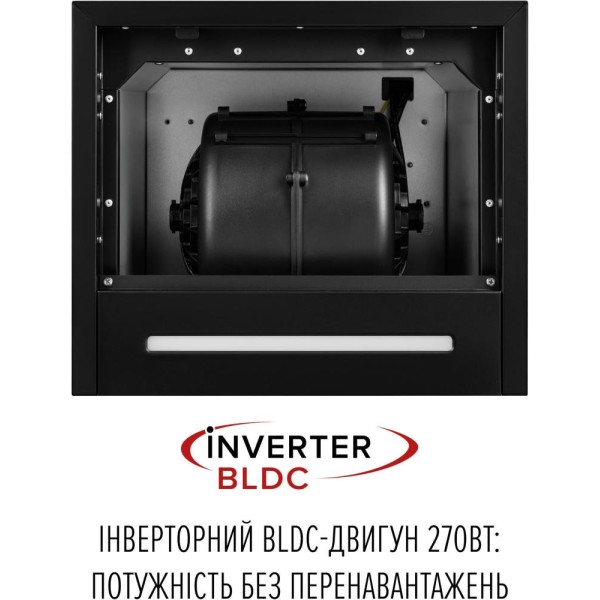 Витяжка декоративна Perfelli DESIGN QUADRO 36 NERO SILENZIO