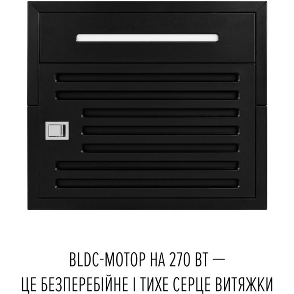 Витяжка декоративна Perfelli DESIGN QUATTRO 41 NERO SILENZIO