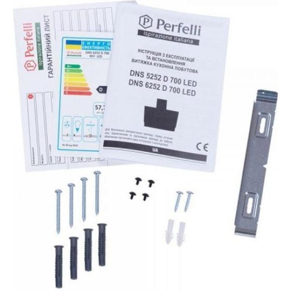Витяжка похила Perfelli DNS 6252 D 700 WH LED