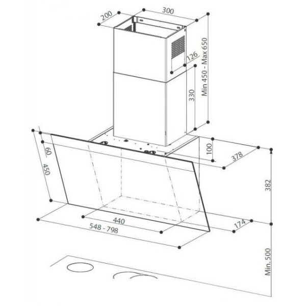 Витяжка похила Faber Daisy Plus BK A55 (330.0612.373)