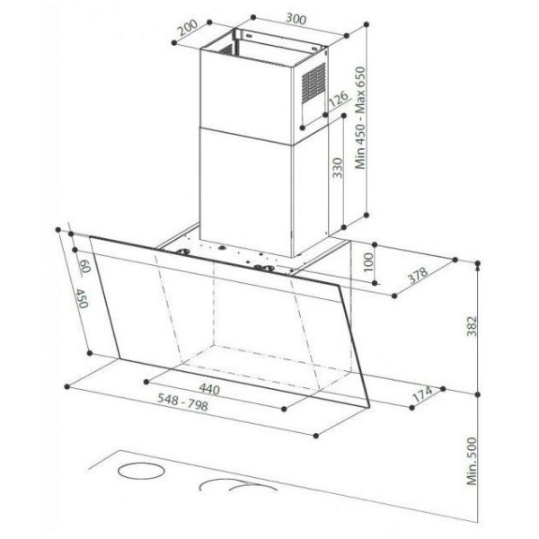 Витяжка похила Faber Daisy Plus BK A55 (330.0612.373)