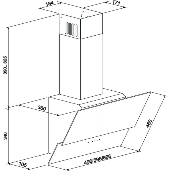 Витяжка похила Eleyus Element 700 60 WH