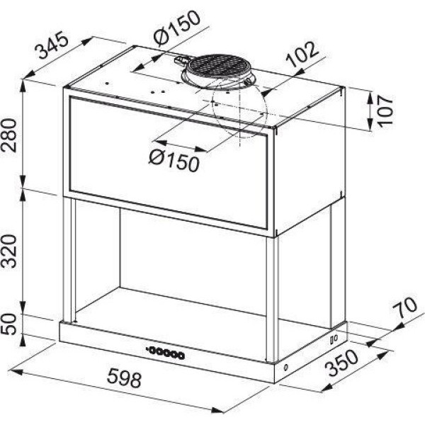 Витяжка декоративна Franke FMA MODULAR F60 BK MATT (335.0706.646)