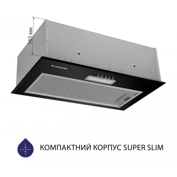 Витяжка вбудована Minola HBI 5214 BL 700 LED
