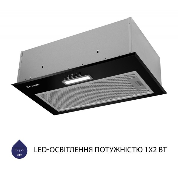 Витяжка вбудована Minola HBI 5214 BL 700 LED