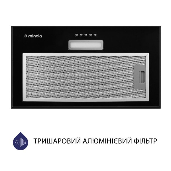 Витяжка вбудована Minola HBI 5214 BL 700 LED