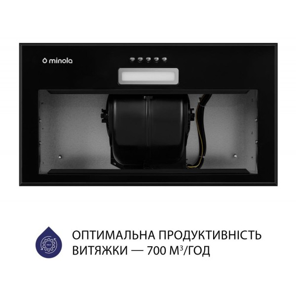 Витяжка вбудована Minola HBI 5214 BL 700 LED