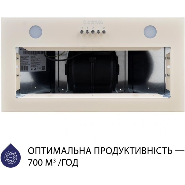 Витяжка вбудована Minola HBI 5262 IV GLASS 700 LED