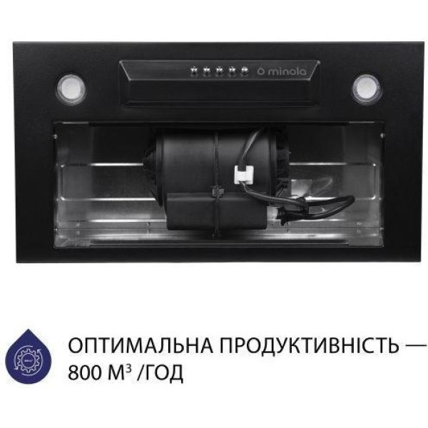 Витяжка вбудована Minola HBI 5324 BL 800 LED