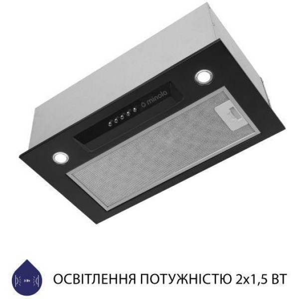 Витяжка вбудована Minola HBI 5324 BL 800 LED