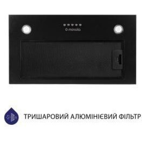Витяжка вбудована Minola HBI 53270 BL 800 LED